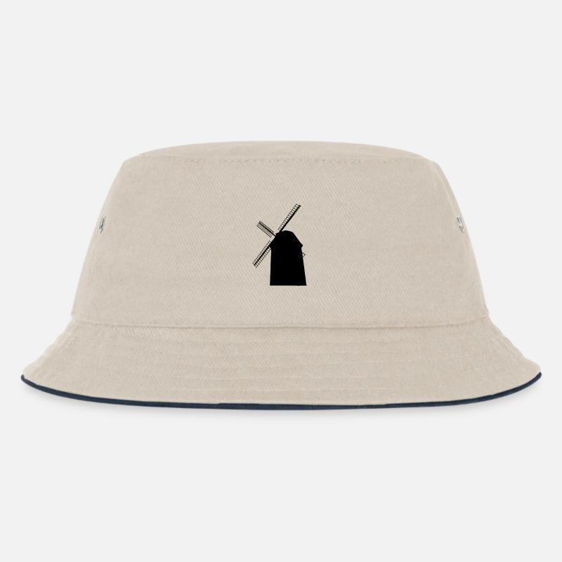 Windmühle - Kinder Bucket Hat - Natur/Navy