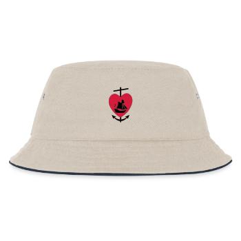 faith, hope, love - Kids’ Bucket Hat - ecru/navy - Front