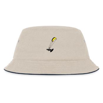 kite-surf - Kids’ Bucket Hat - ecru/navy - Front