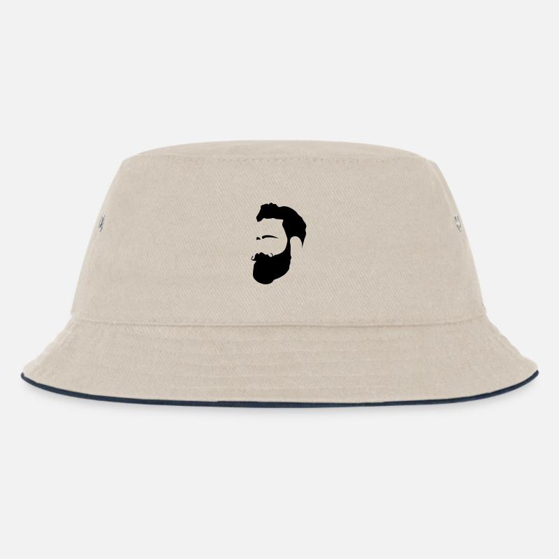 Mann mit Bart - Kinder Bucket Hat - Natur/Navy