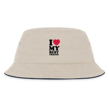 I love my bestfriend - Kinder Bucket Hat - Natur/Navy - Vorne