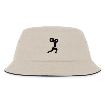 weightlifter - Kids’ Bucket Hat - ecru/navy - Front