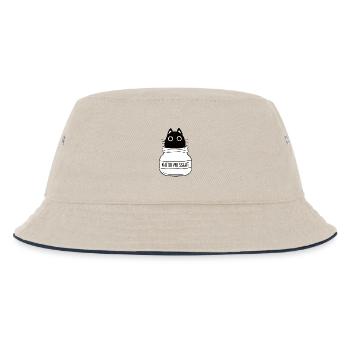 Antidepressant Cat - Kinder Bucket Hat - Natur/Navy - Vorne
