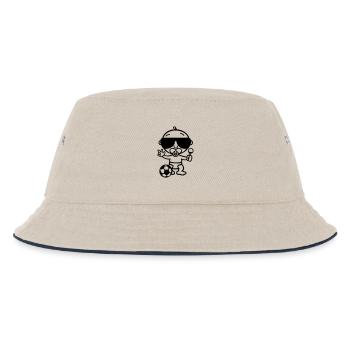 Fußball, Baby! - Kinder Bucket Hat - Natur/Navy - Vorne