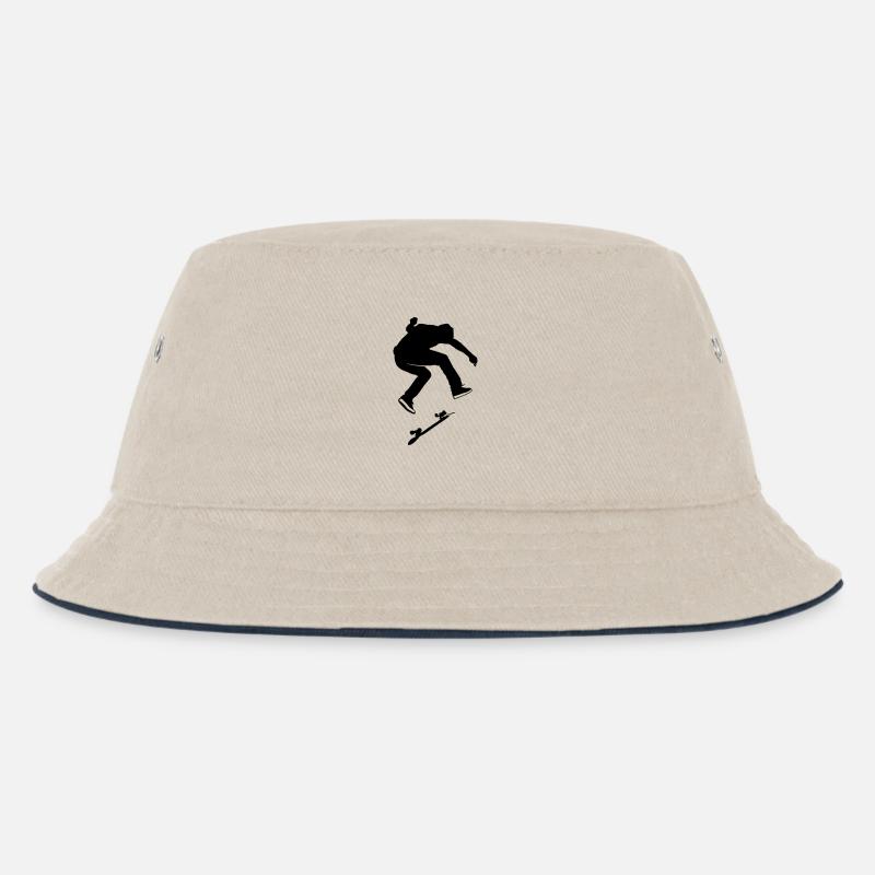 skateboard - Kinder Bucket Hat - Natur/Navy