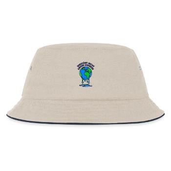 Umwelt Mutter Erde Umweltschutz Statement - Kinder Bucket Hat - Natur/Navy - Vorne