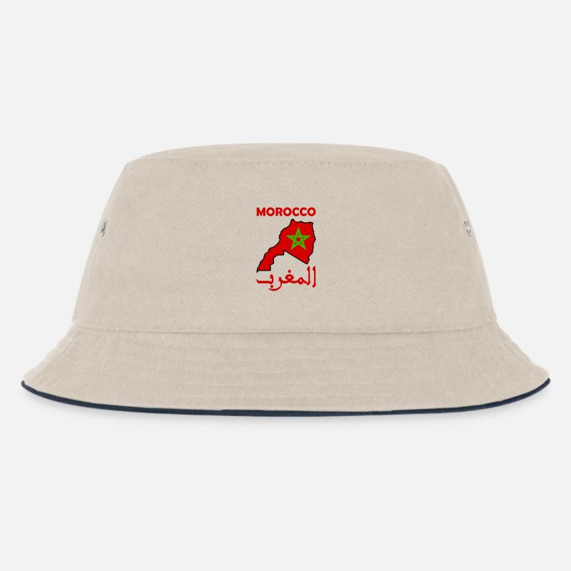 Marokko - Kinder Bucket Hat - Natur/Navy