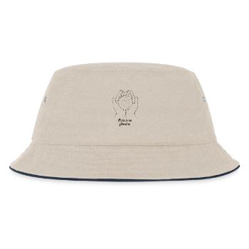 There is no planet b - Kinder Bucket Hat - Natur/Navy - Vorne