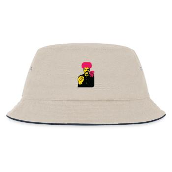 Strange Art Man - Kinder Bucket Hat - Natur/Navy - Vorne