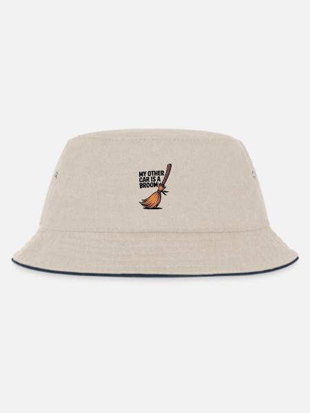 Mein anderes Auto ist ein Besen - Kinder Bucket Hat - Natur/Navy