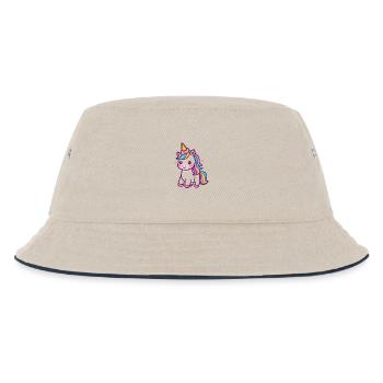 Licorne colorée avec crinière arc-en-ciel - Bob Enfant - blanc cassé/bleu marine - Devant