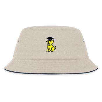 Bachelor Hund / Diplom Hund - Kinder Bucket Hat - Natur/Navy - Vorne