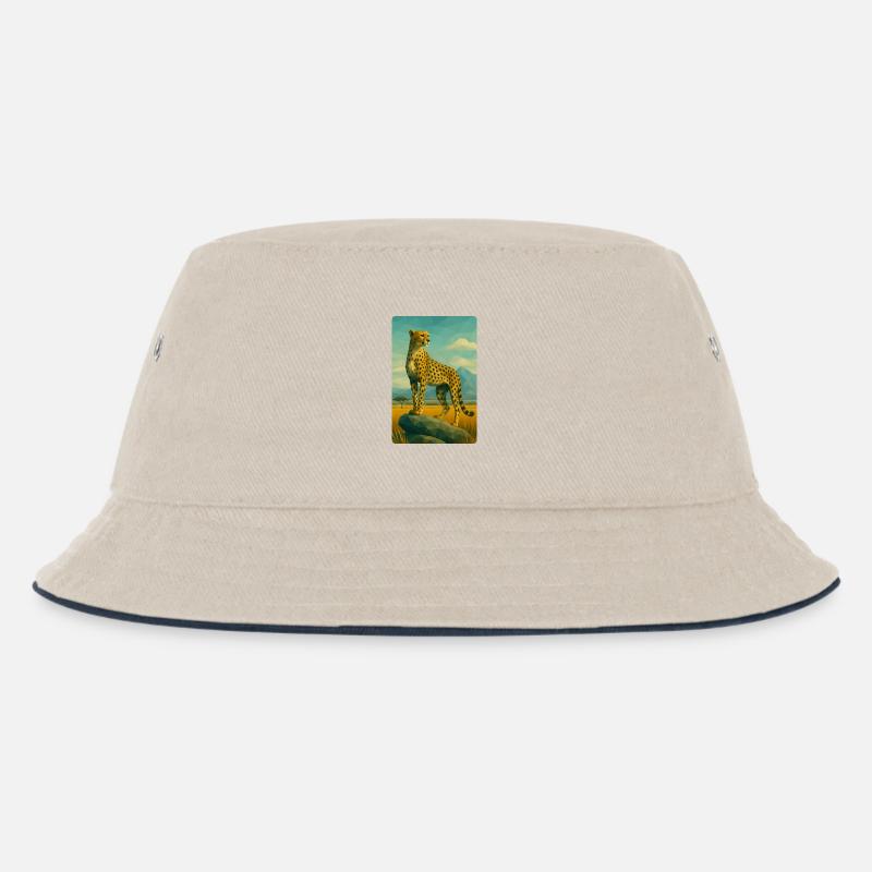 Polynature Gepard - Kinder Bucket Hat - Natur/Navy