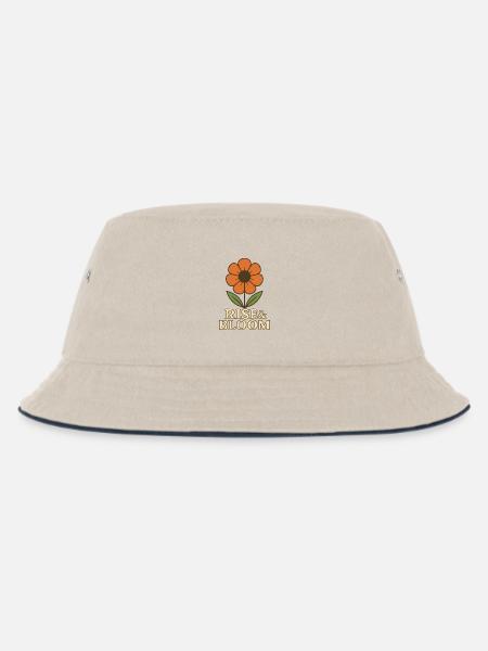 Rise & Bloom - Kinder Bucket Hat - Natur/Navy