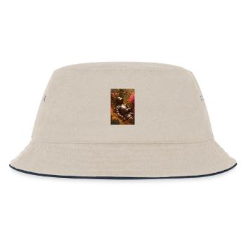 Ritter im Blumengarten - Kinder Bucket Hat - Natur/Navy - Vorne