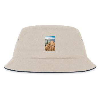 Jetée en bois au lac de la montagne au soleil - Bob Enfant - blanc cassé/bleu marine - Devant