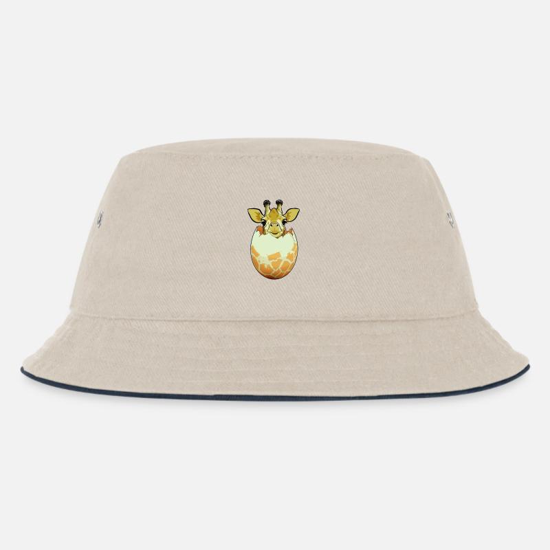Giraffenschlüpf - Kinder Bucket Hat - Natur/Navy
