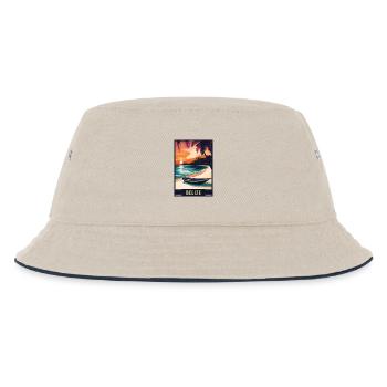 Entdecken Sie das tropische Paradies von Belize - Kinder Bucket Hat - Natur/Navy - Vorne