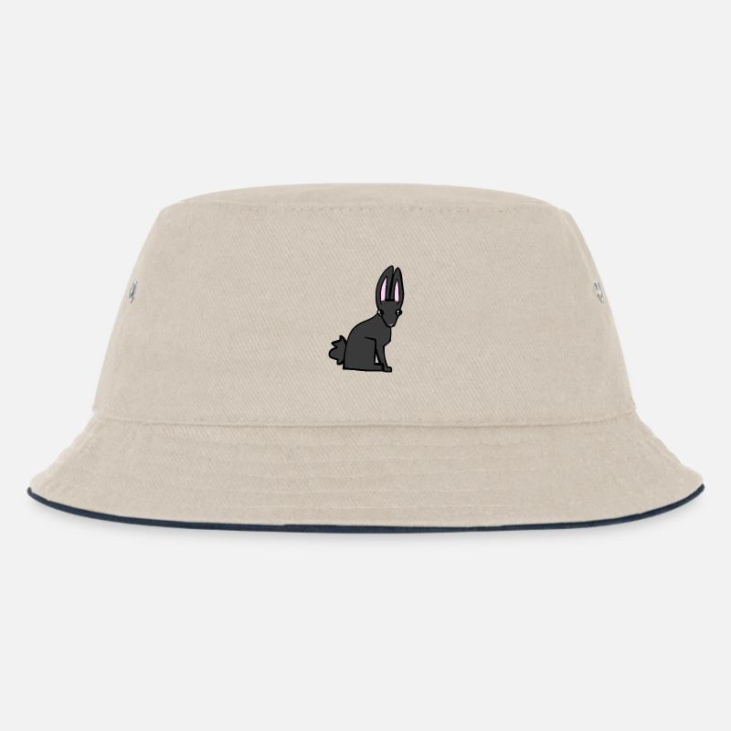 Schwarzer Hase - Kinder Bucket Hat - Natur/Navy