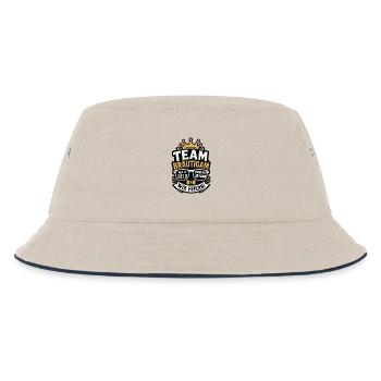 Team Bräutigam Heute Held Morgen Ehemann - Kinder Bucket Hat - Natur/Navy - Vorne