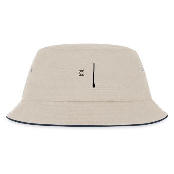 Stecker und Steckdose um Dinge unter Strom zu - Kinder Bucket Hat - Natur/Navy - Vorne