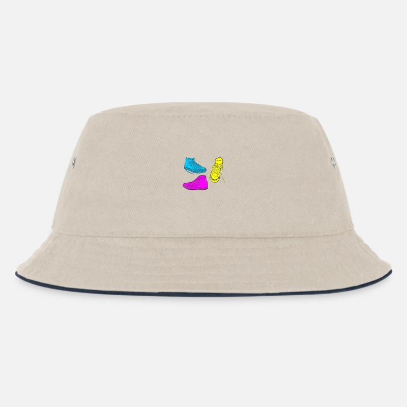 Trainer farbigen - Kinder Bucket Hat - Natur/Navy