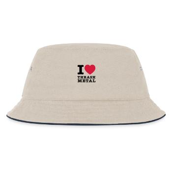 I Love Thrash Metal 2 - Kinder Bucket Hat - Natur/Navy - Vorne