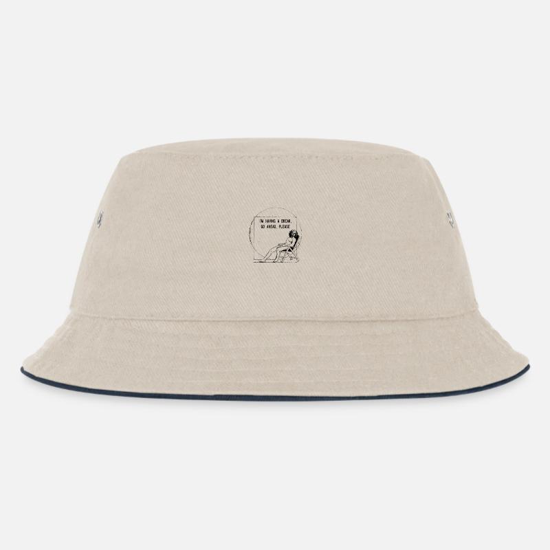 Vitruvian_Man_Leonardo_Da - Kinder Bucket Hat - Natur/Navy