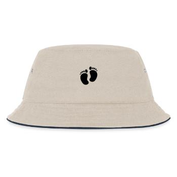 Baby Füße - Kinder Bucket Hat - Natur/Navy - Vorne