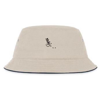 Running Gecko Ethno - Kinder Bucket Hat - Natur/Navy - Vorne