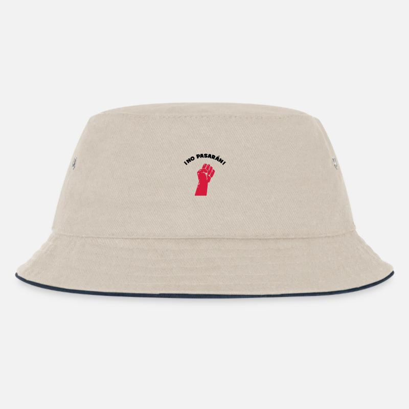No Pasaran - Sie kommen nicht durch! - Kinder Bucket Hat - Natur/Navy