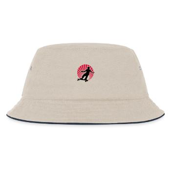 longboard - Kinder Bucket Hat - Natur/Navy - Vorne