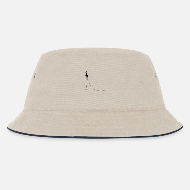 Hochzeit, Braut - Kinder Bucket Hat - Natur/Navy