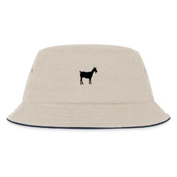 ziege - Kinder Bucket Hat - Natur/Navy - Vorne