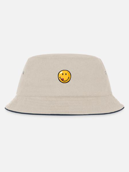 Smiley little lick - Kinder Bucket Hat - Natur/Navy