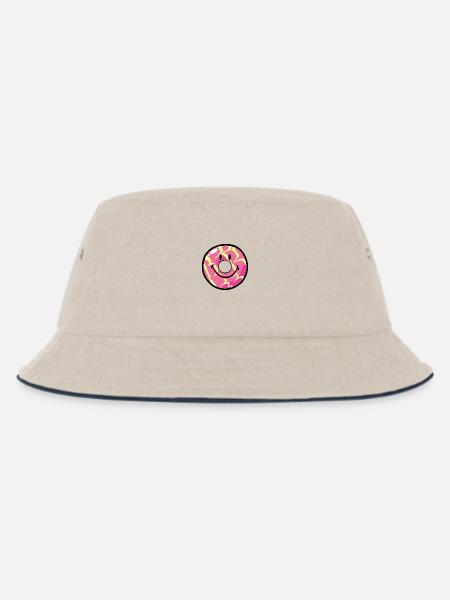 Smiley Donut Vanilla Ripple - Kinder Bucket Hat - Natur/Navy