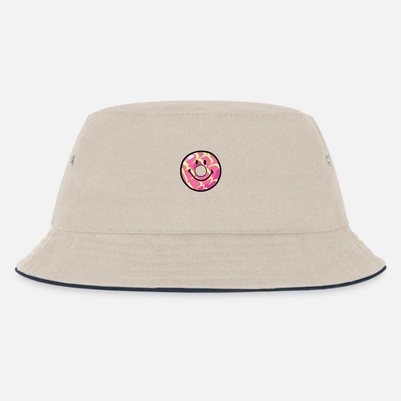 Smiley Donut Vanilla Ripple - Kinder Bucket Hat - Natur/Navy