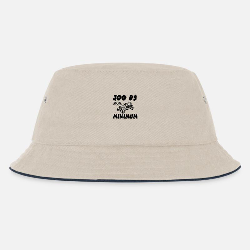 Auto - Kinder Bucket Hat - Natur/Navy