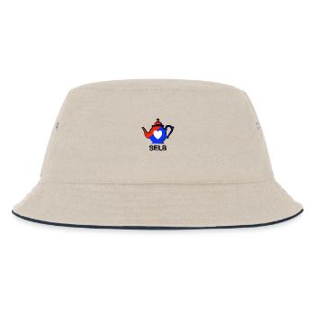 Selb - Kinder Bucket Hat - Natur/Navy - Vorne