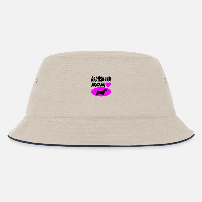 Dackel - Kinder Bucket Hat - Natur/Navy