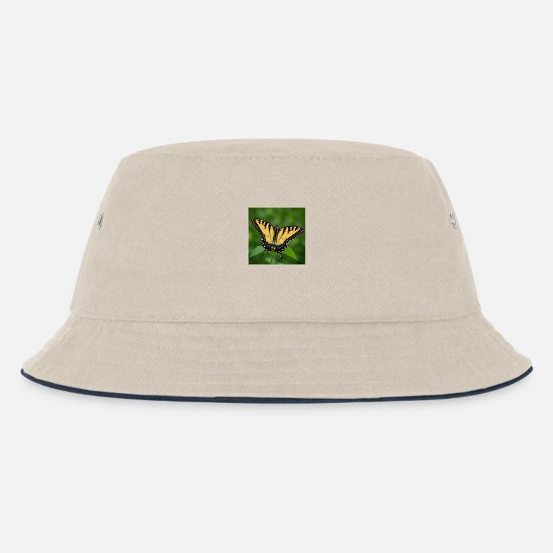 Eastern Tiger swallowtail - Kids’ Bucket Hat - ecru/navy