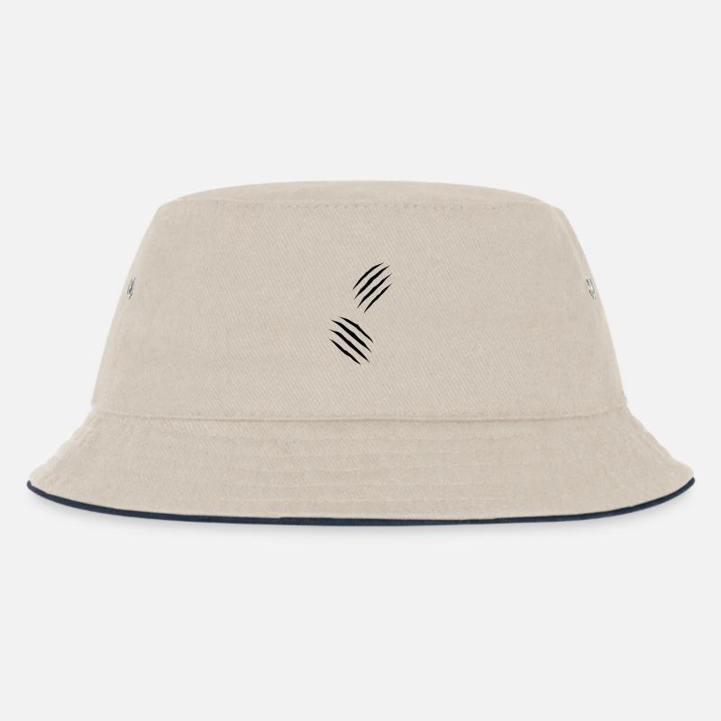 Two_Claws - Kinder Bucket Hat - Natur/Navy