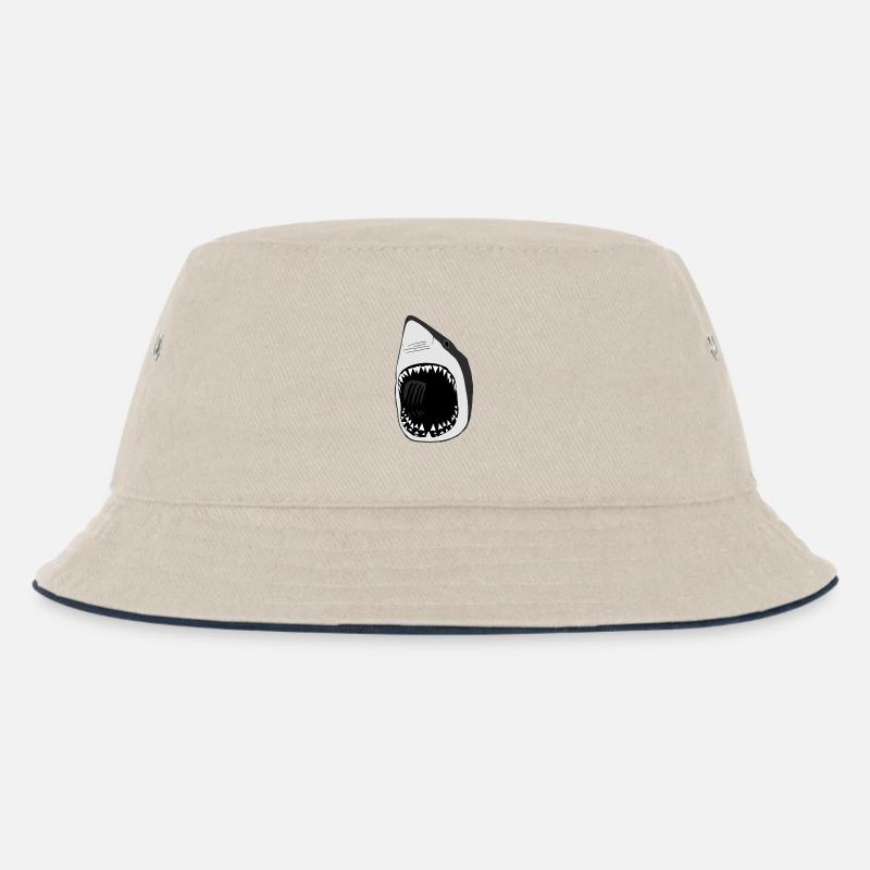 grand requin blanc squale poisson plongée - Bob Enfant - blanc cassé/bleu marine