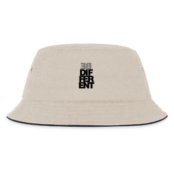 Be different - Kinder Bucket Hat - Natur/Navy - Vorne
