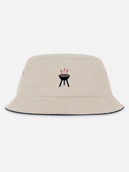 Grill - Kinder Bucket Hat - Natur/Navy