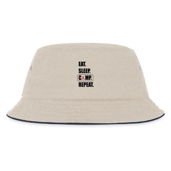 Camping - Kids’ Bucket Hat - ecru/navy - Front