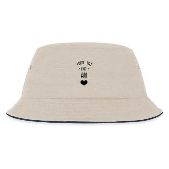 Teenager / Jugendliche / Jugendlicher / Kind - Kinder Bucket Hat - Natur/Navy - Vorne