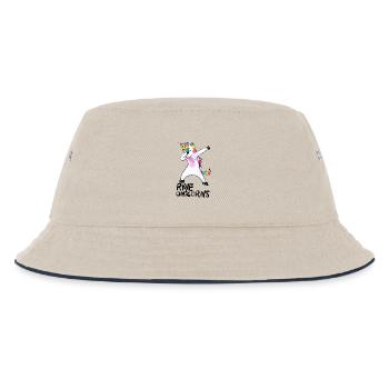 Logo Rave Licornes Noir Texte - Bob Enfant - blanc cassé/bleu marine - Devant
