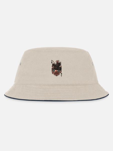 Purpurroter Ritter auf Ross - Kinder Bucket Hat - Natur/Navy