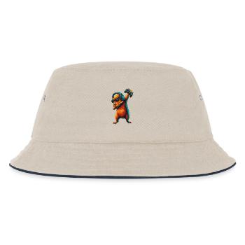 Gamer Capybara-Nagetier spielt Videospielkunst - Kinder Bucket Hat - Natur/Navy - Vorne